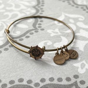 Alex & Ani Gold Compass Slider Bracelet